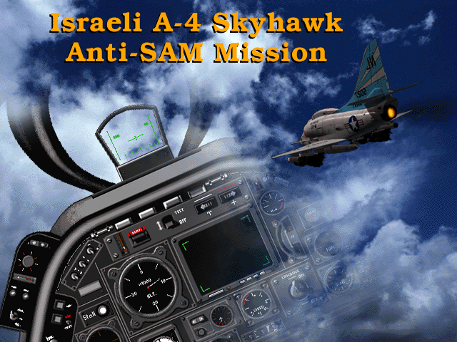 Wings: Saigon to Persian Gulf (Windows) screenshot: The start of the Israeli Skyhawk mission. This screen is displayed as the mission loads