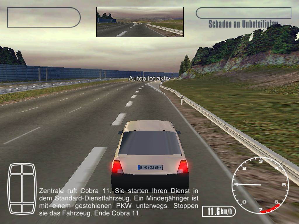 Alarm für Cobra 11 (Windows) screenshot: Cobra 11's Mission: A kid is driving in parental car. Stop the car.