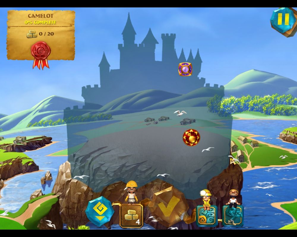 7 Wonders: Magical Mystery Tour (Windows) screenshot: Building the Camelot castle