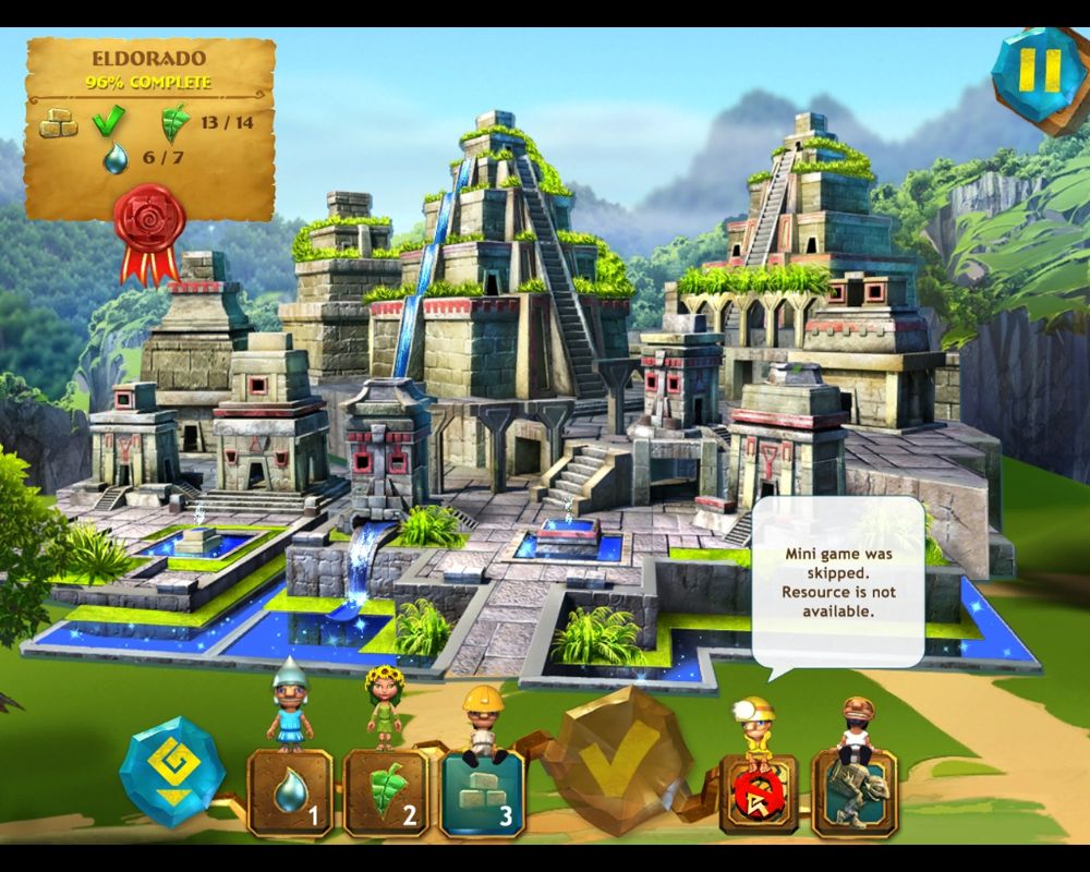 7 Wonders: Magical Mystery Tour (Windows) screenshot: El Dorado is almost finished