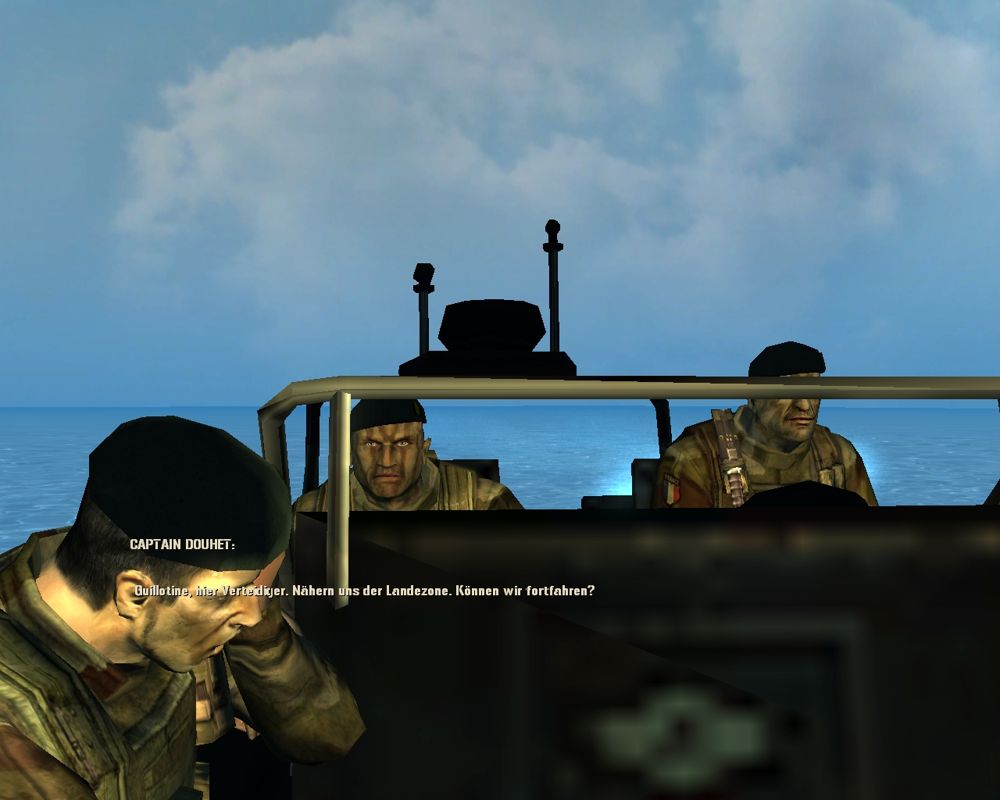 Code of Honor 2: Conspiracy Island (Windows) screenshot: Commander gets orders.