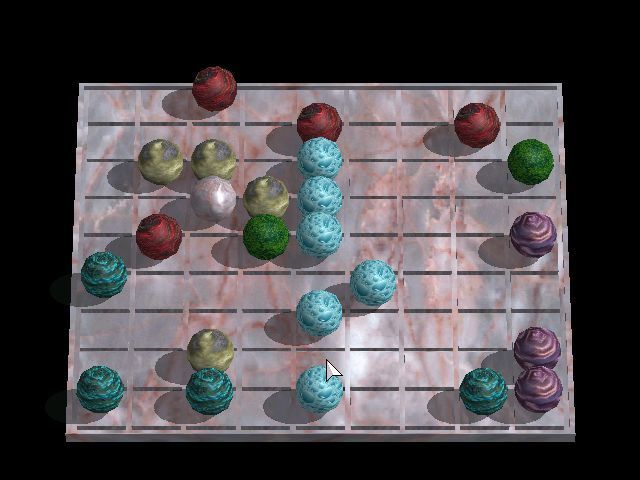 Gems 3D (Windows) screenshot: Here the game's alternate perspective is being used along with rounder balls