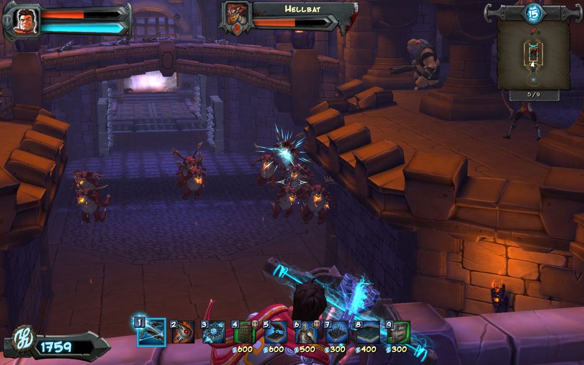 Orcs Must Die! (Windows) screenshot: Flying creatures are tricky since they usually avoid most of the traps