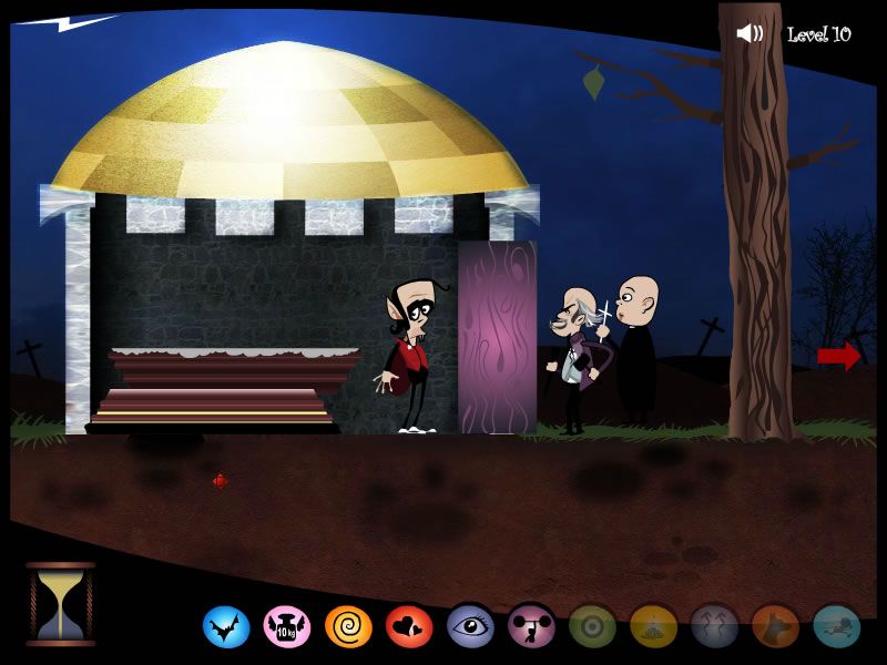 Vampire Skills (Browser) screenshot: Priests need to be scared away, you cannot pass them just like that.