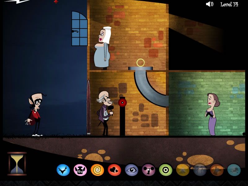 Vampire Skills (Browser) screenshot: Seven skills are available here, choose wisely.
