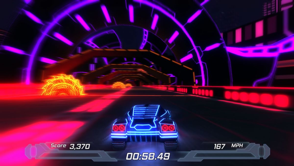 Nitronic Rush (Windows) screenshot: Razor wheels are another hazard.