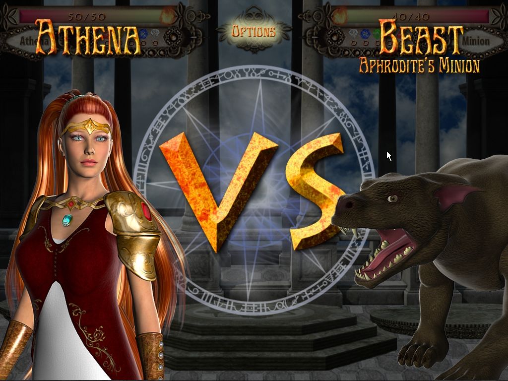 Throne of Olympus (Windows) screenshot: Next up .. a fight with Aphrodite's Beast minion