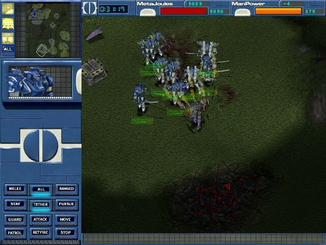 Metal Fatigue (Windows) screenshot: Ganging up on a single enemy Combot