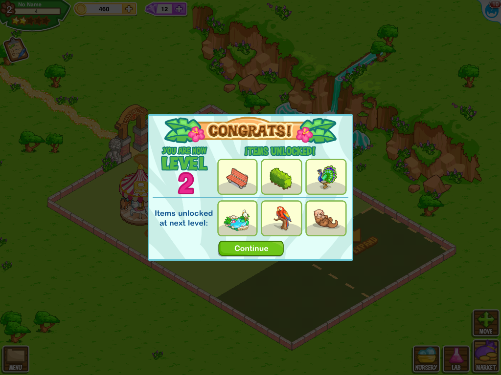 Zoo Story 2 (iPad) screenshot: Level up!