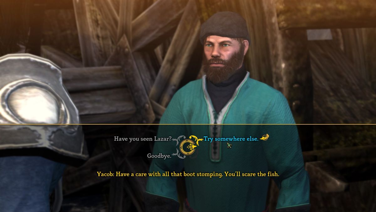 Dungeon Siege III (Windows) screenshot: Speaking to an NPC
