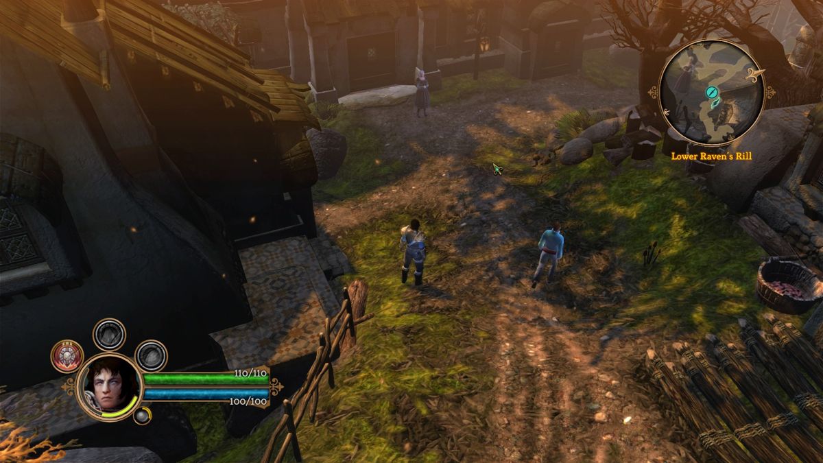 Dungeon Siege III (Windows) screenshot: Entering the town of Raven's Rill