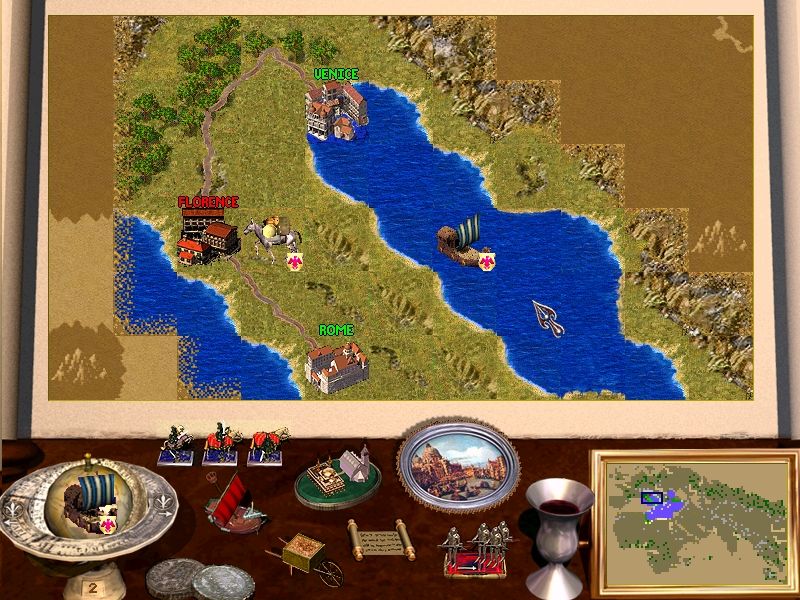 Merchant Prince II (Windows) screenshot: Going out to trade