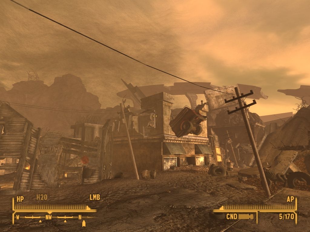 Fallout: New Vegas - Lonesome Road (Windows) screenshot: Its still feels like the war just had ended.