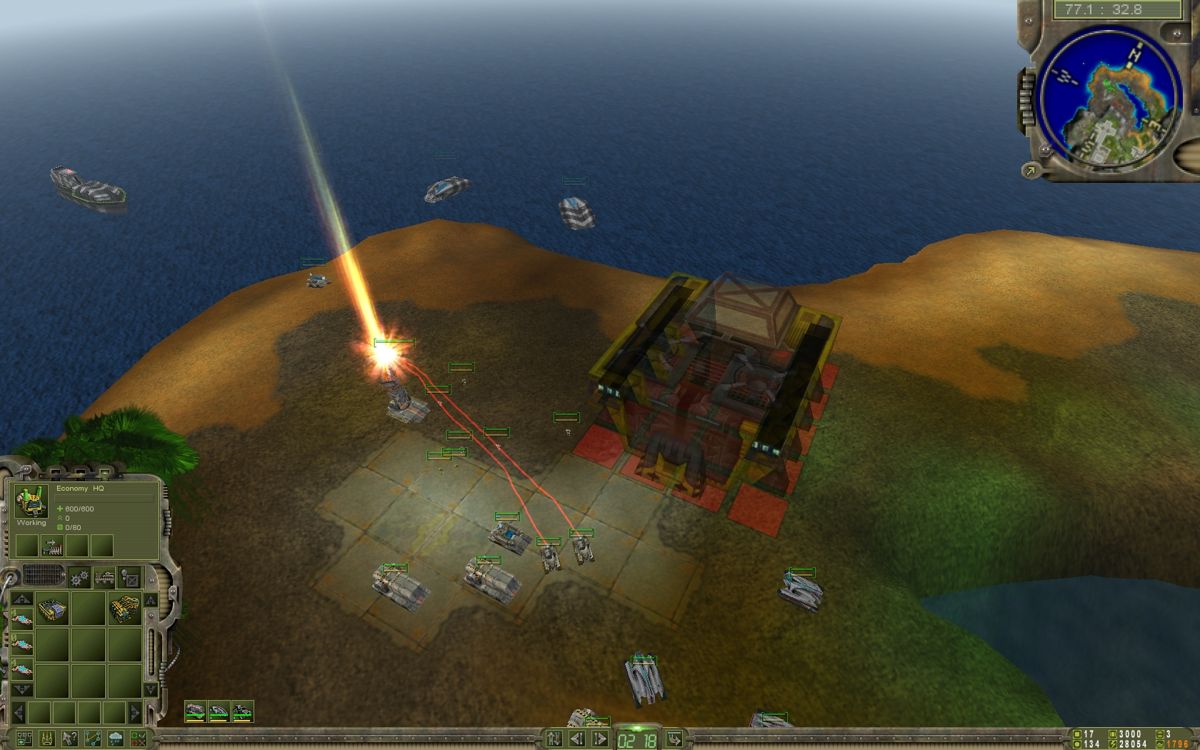 Battle Isle: The Andosia War (Windows) screenshot: Build menu