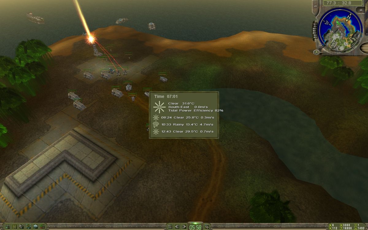 Battle Isle: The Andosia War (Windows) screenshot: The weather prediction