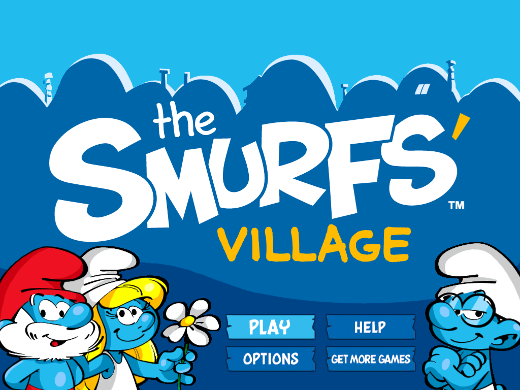The Smurfs' Village (iPad) screenshot: Title screen
