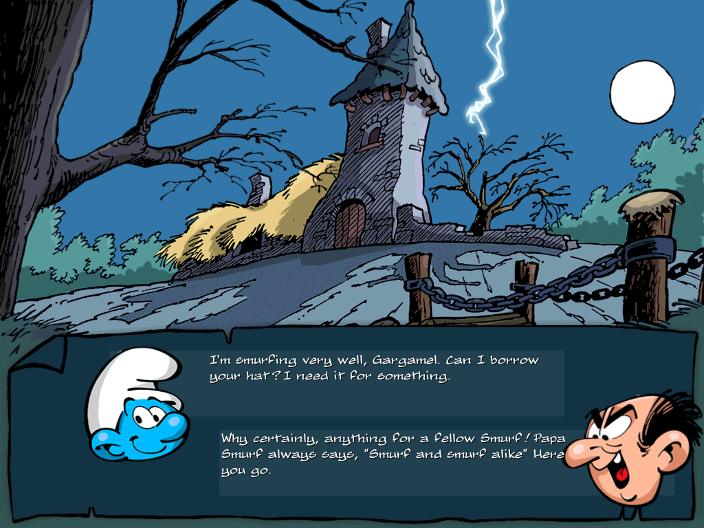 The Smurfs' Village (iPad) screenshot: Hey, nice talkin' to ya