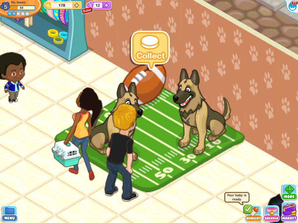 Pet Shop Story (iPad) screenshot: Clearly, this game was made for Americans :)