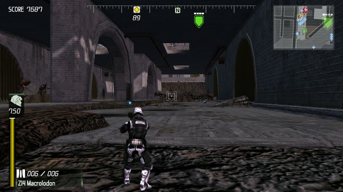 Earth Defense Force: Insect Armageddon (Windows) screenshot: This canal has 3 ant hills.