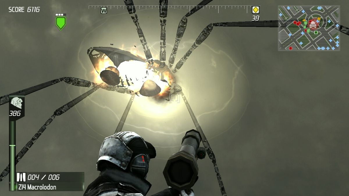 Earth Defense Force: Insect Armageddon (Windows) screenshot: Enemy down