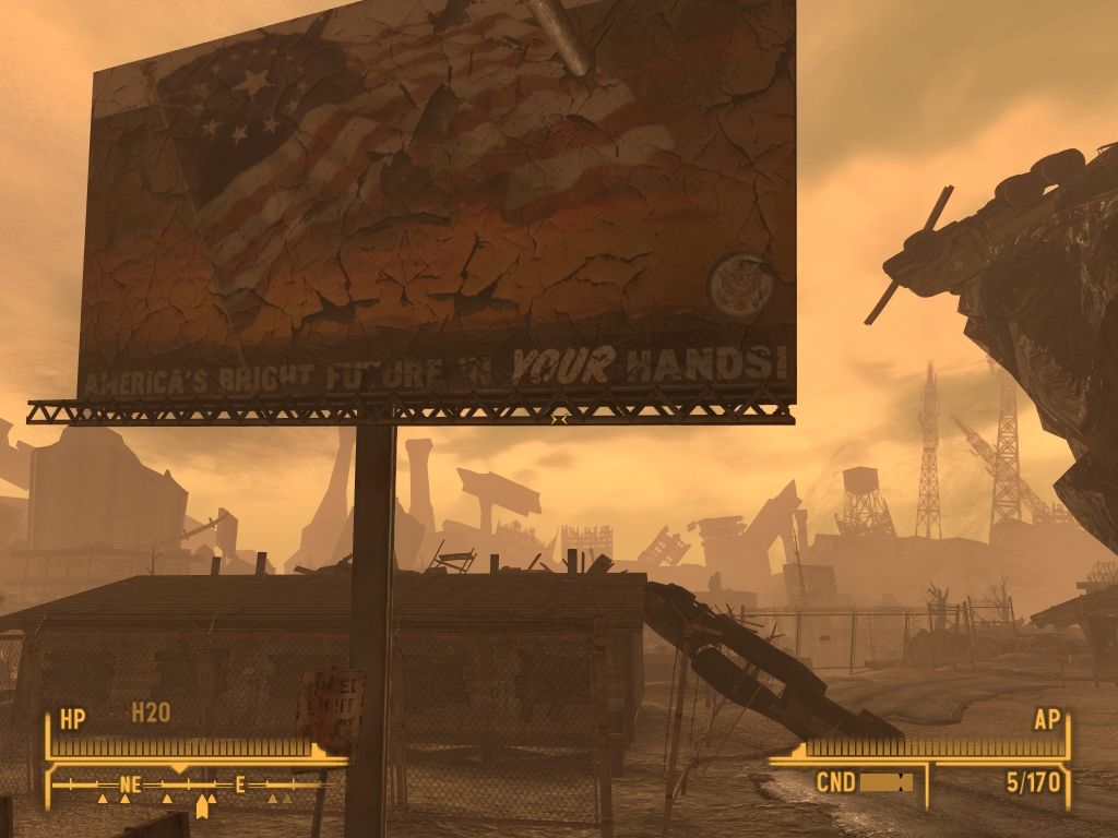 Fallout: New Vegas - Lonesome Road (Windows) screenshot: The future doesn't look too bright