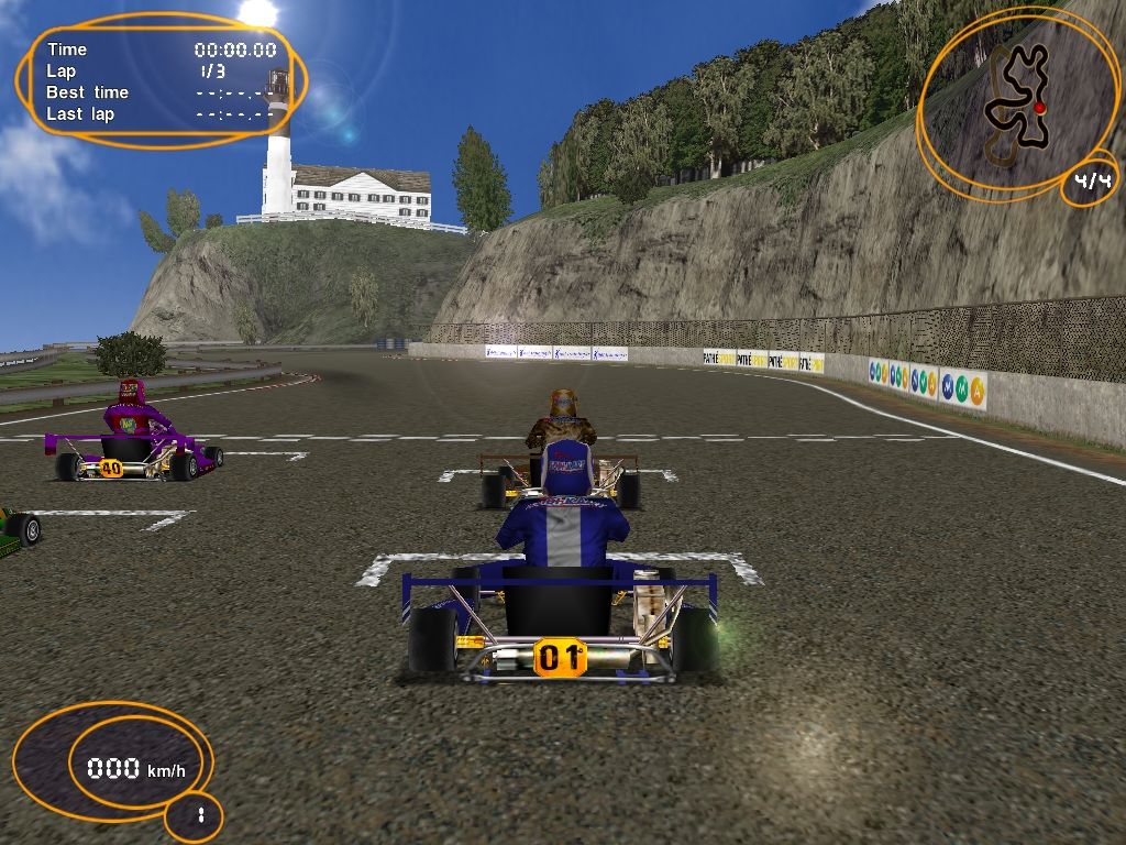 Open Kart (Windows) screenshot: At the starting line