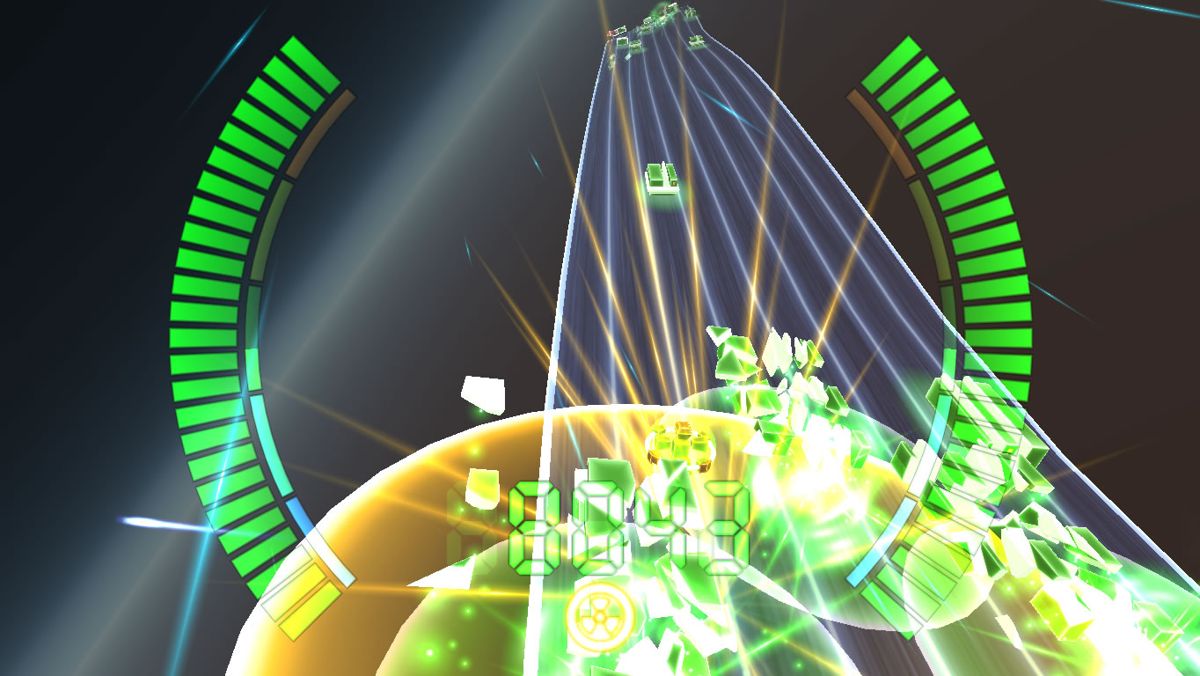 Data Jammers: FastForward (Windows) screenshot: When enemies become a little too pesky, activate a smart bomb.
