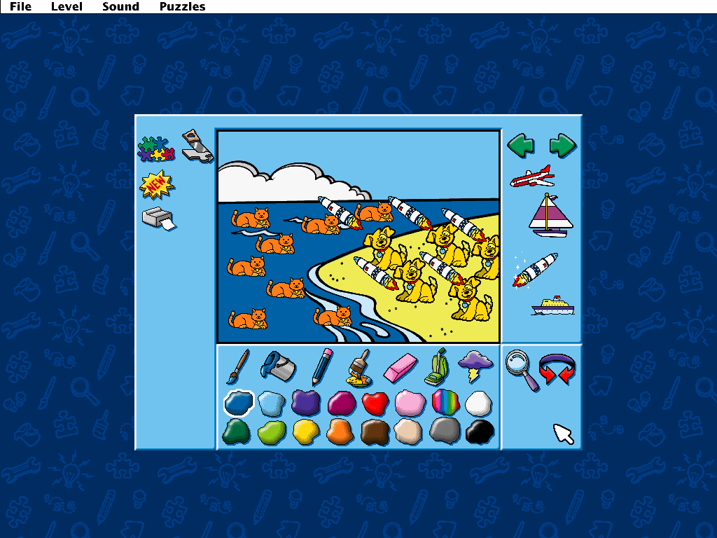 Playskool Puzzles (Windows 3.x) screenshot: Puzzle Maker. Creating a puzzle image.