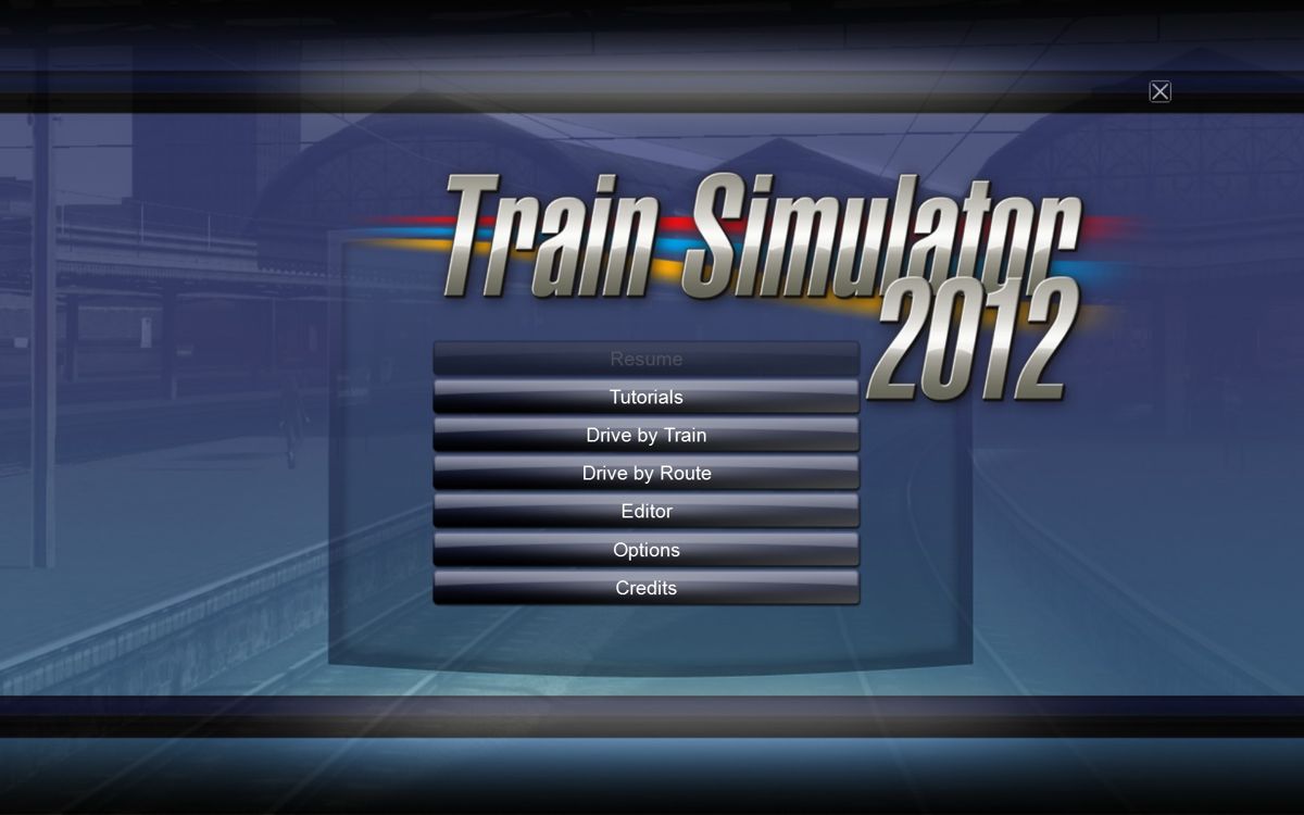 RailWorks 3: Train Simulator 2012 (Windows) screenshot: Main menu