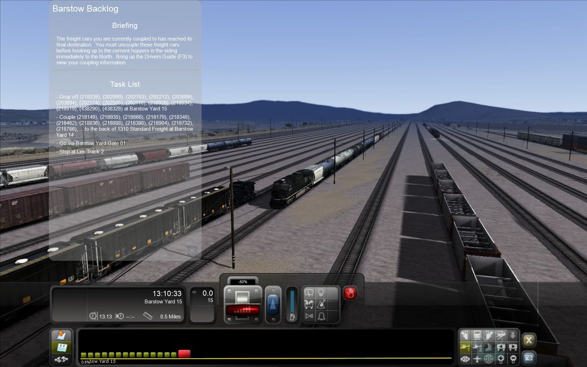 RailWorks (Windows) screenshot: (RailWorks 3: Train Simulator 2012) Task list