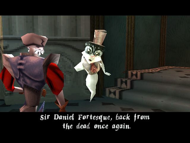 MediEvil II (PlayStation) screenshot: In Game: This ghost gives you the low-down on the situation.