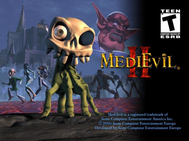 MediEvil II (PlayStation) screenshot: Start Up Splashscreen: Pretty nice still picture.