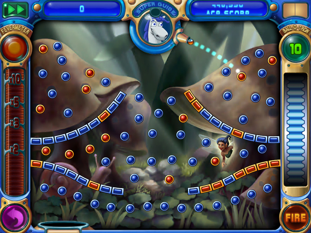 Peggle (iPad) screenshot: Make that first shot count