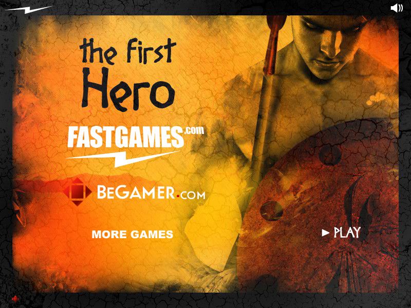 The First Hero (Browser) screenshot: Title screen