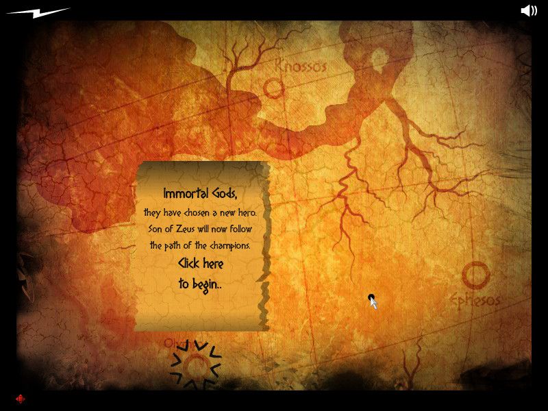 The First Hero (Browser) screenshot: Opening story