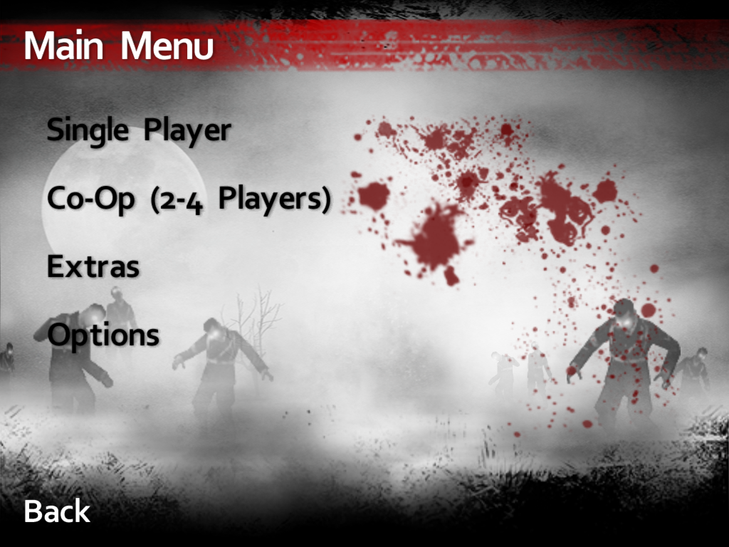 Call of Duty: World at War - Zombies (iPad) screenshot: Main Menu