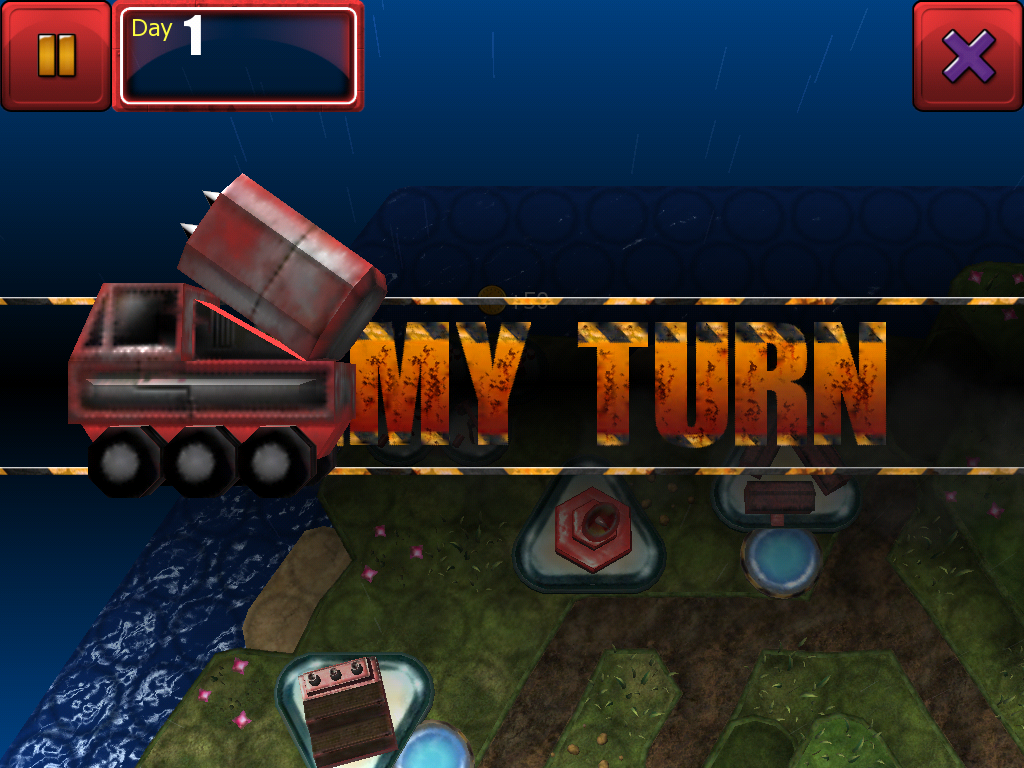 Great Little War Game (iPad) screenshot: Enemy turn.