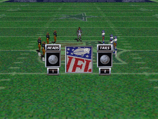 NFL Quarterback Club 97 (DOS) screenshot: Coin toss