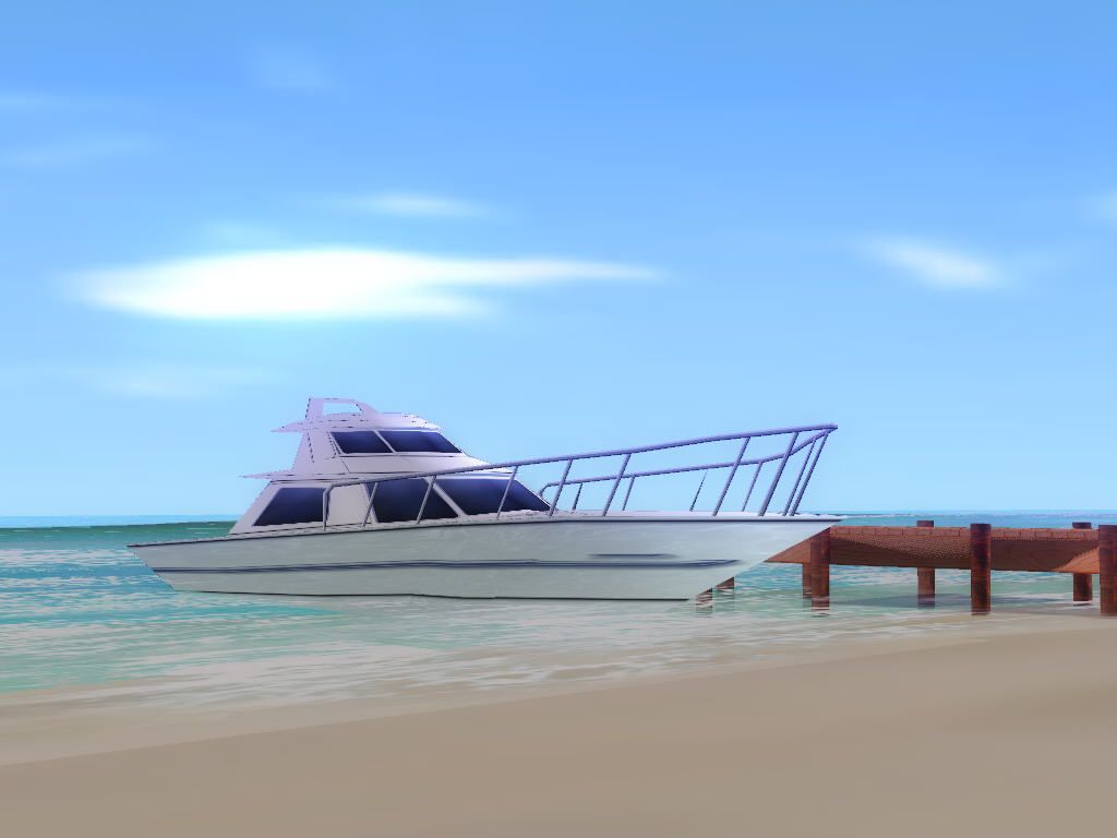 Love Death 3: Realtime Lovers (Windows) screenshot: Exploring the beach. The water is just a picture...