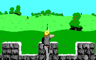J.R.R. Tolkien's Riders of Rohan (DOS) screenshot: Archery (EGA)