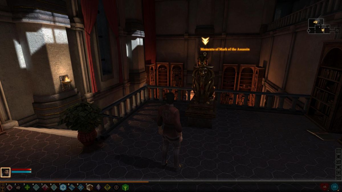 Dragon Age II: Mark of the Assassin (Windows) screenshot: The DLC content is started by using this statue