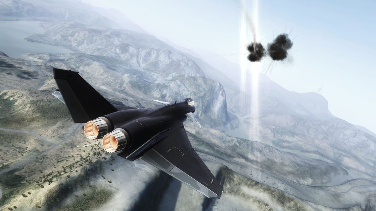 JASF: Jane's Advanced Strike Fighters (Xbox 360) screenshot: P-10 Tiger Claw downs bogey