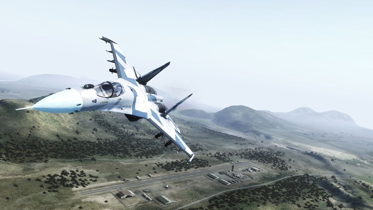 JASF: Jane's Advanced Strike Fighters (Xbox 360) screenshot: Su-35BM Super Flanker after take-off