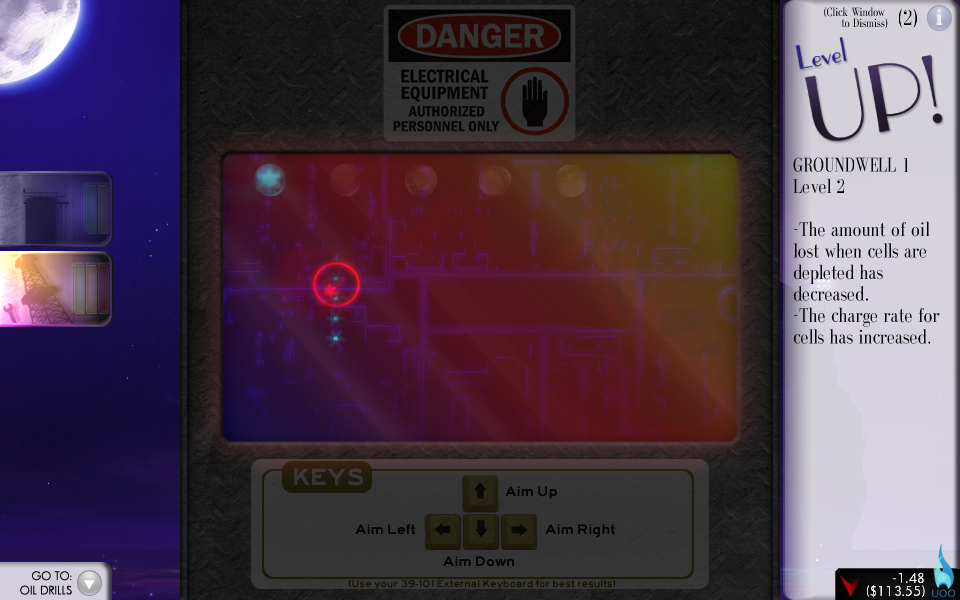 The Oil Blue (Windows) screenshot: One of the mini-games where you repair machinery.