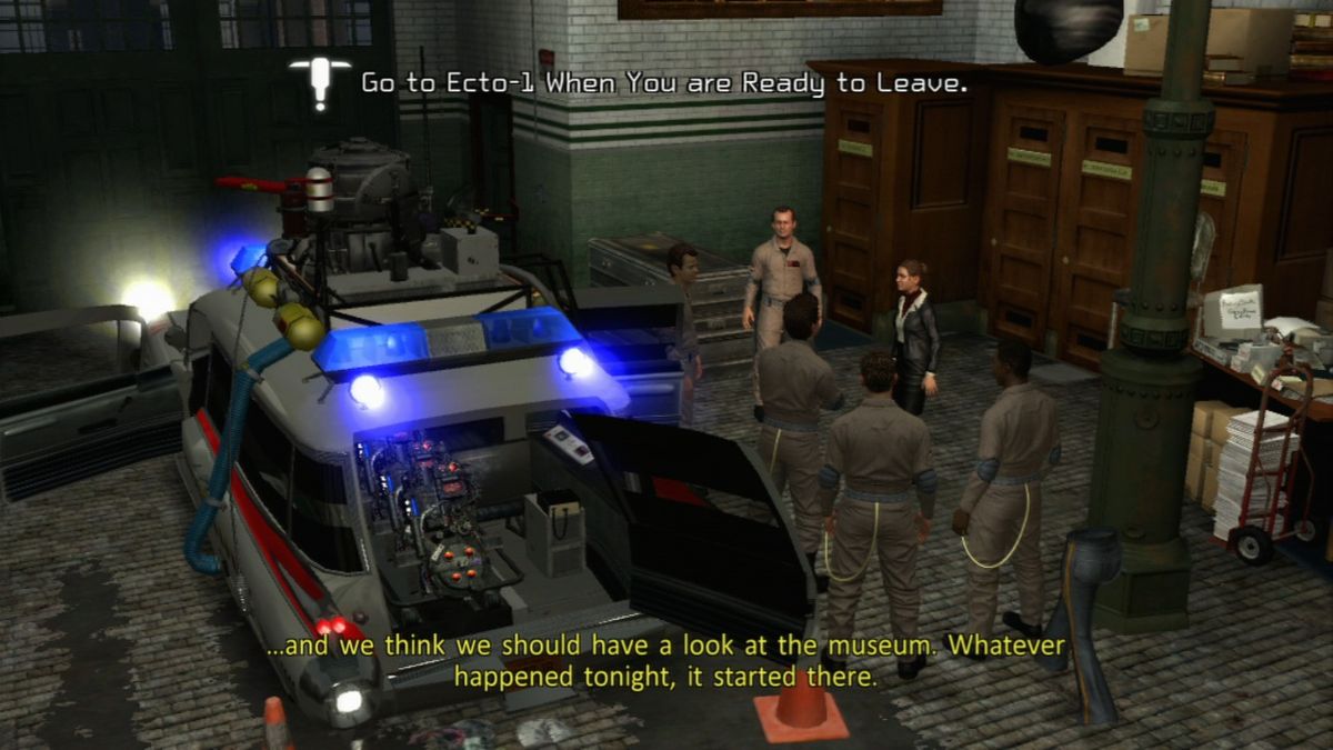 Ghostbusters: The Video Game (PlayStation 3) screenshot: The team is ready to go.