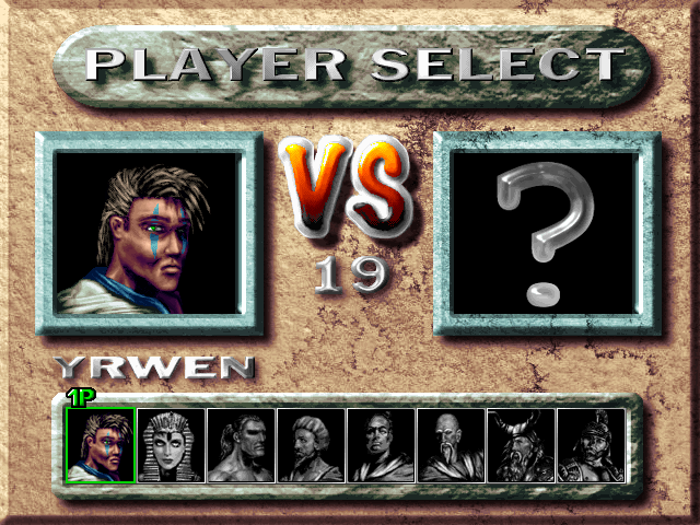 Time Warriors (DOS) screenshot: Choosing our warrior