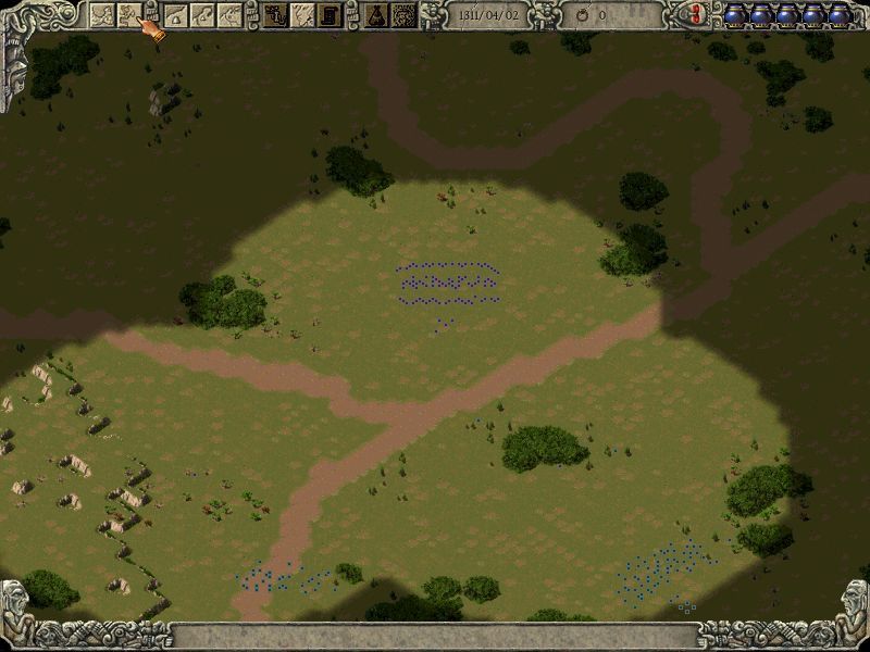 Theocracy (Windows) screenshot: The big map view