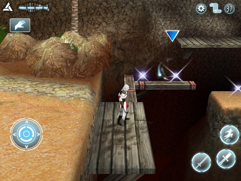 Assassin's Creed: Altaïr's Chronicles (iPad) screenshot: Learning to creep and ledge movement skills