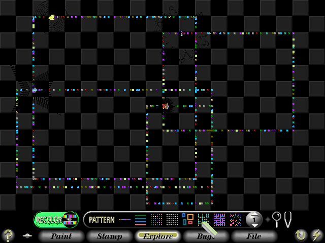 SimTunes (Windows) screenshot: In the Explore tab there's a series of patterns that can be used. Alternatively they can serve as a source of inspiration and the basis for a new creation.