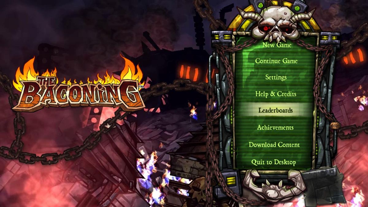 The Baconing (Windows) screenshot: Main menu
